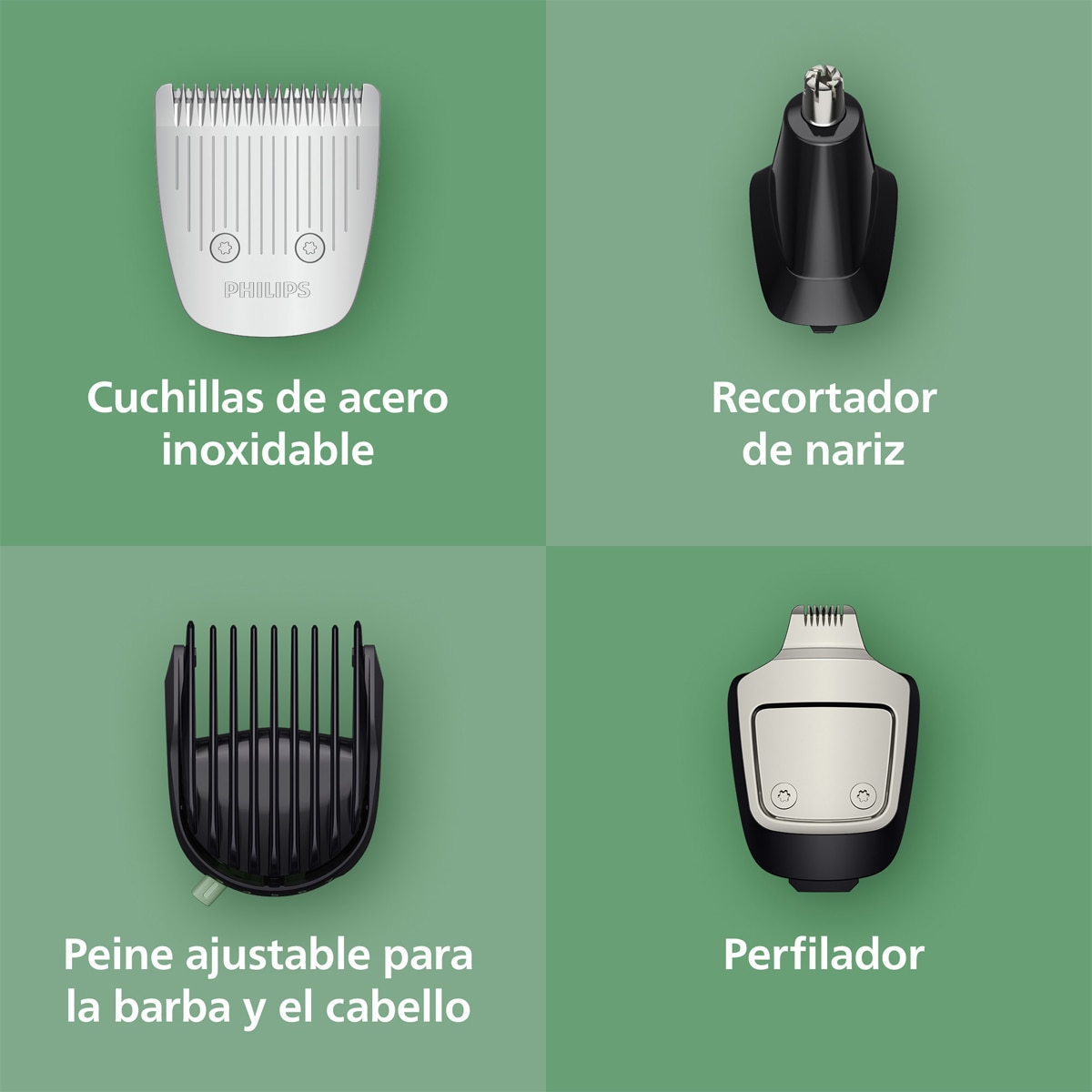 Recortador Todo-en-uno Philips Serie 5000, MG5921/15, 10-en-1 - Gris Gris-5