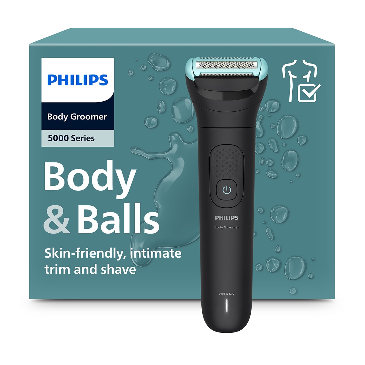 Aparador Corporal Philips Série 5000, BG5475/15, com Sistema de Corte Triple Protect Preto-2