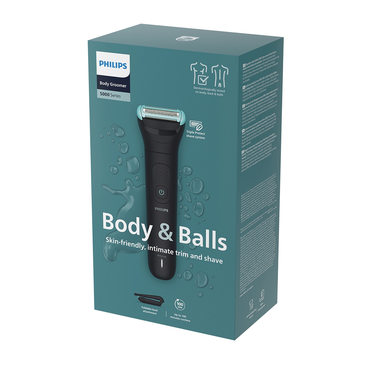 Aparador Corporal Philips Série 5000, BG5475/15, com Sistema de Corte Triple Protect Preto-8