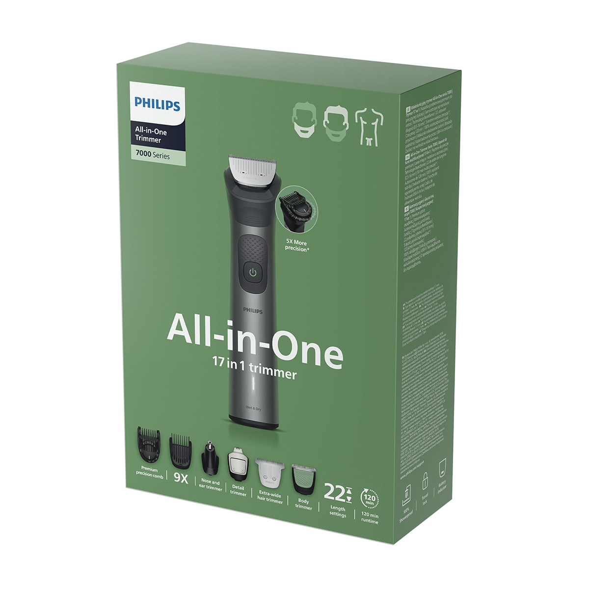 Recortador Todo-en-uno Philips Series 7000, MG7941/15, 17-en-1 - Gris Gris-8