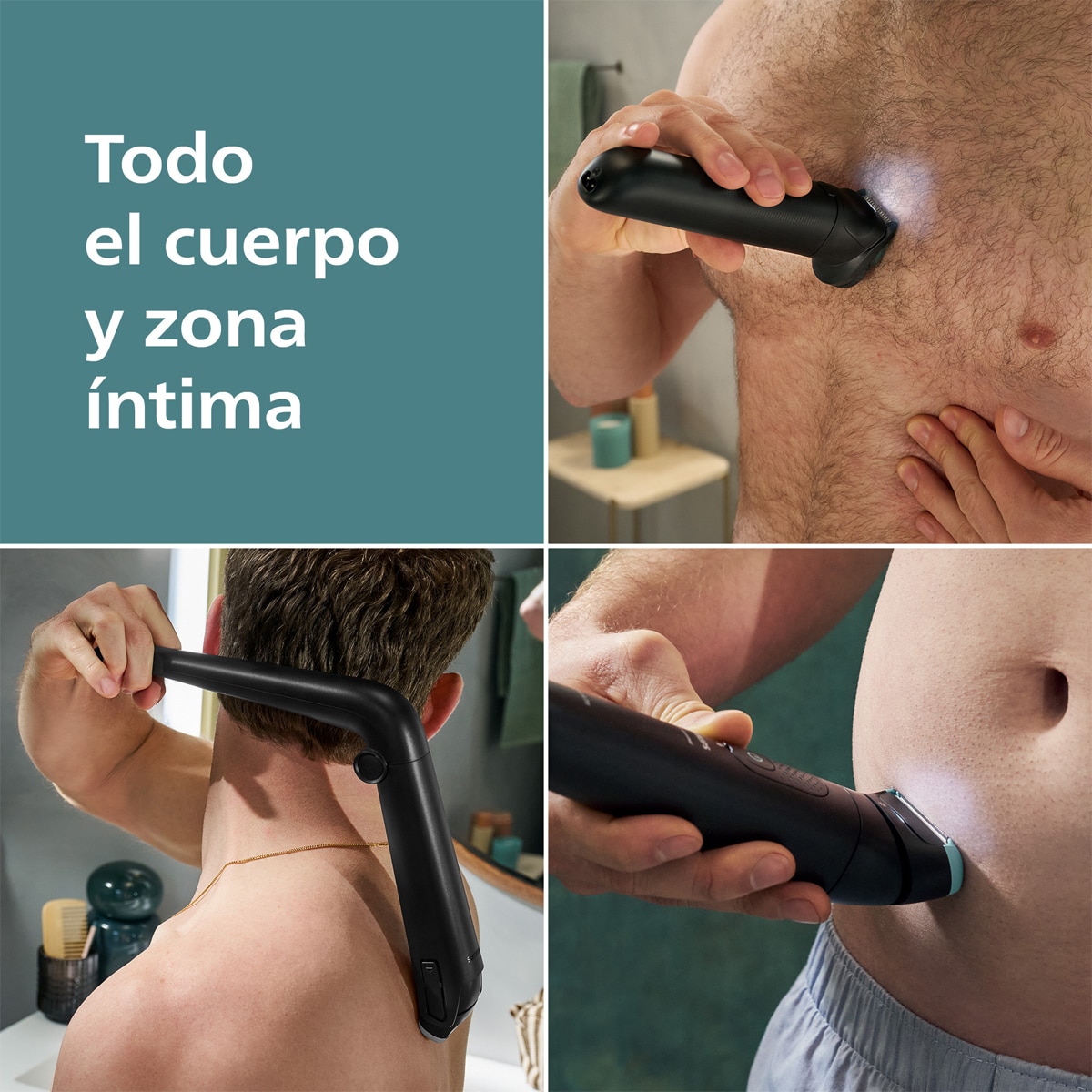 Aparador Corporal Philips Série 7000, BG7480/15, com Sistema de Corte Triple Protect Preto-3