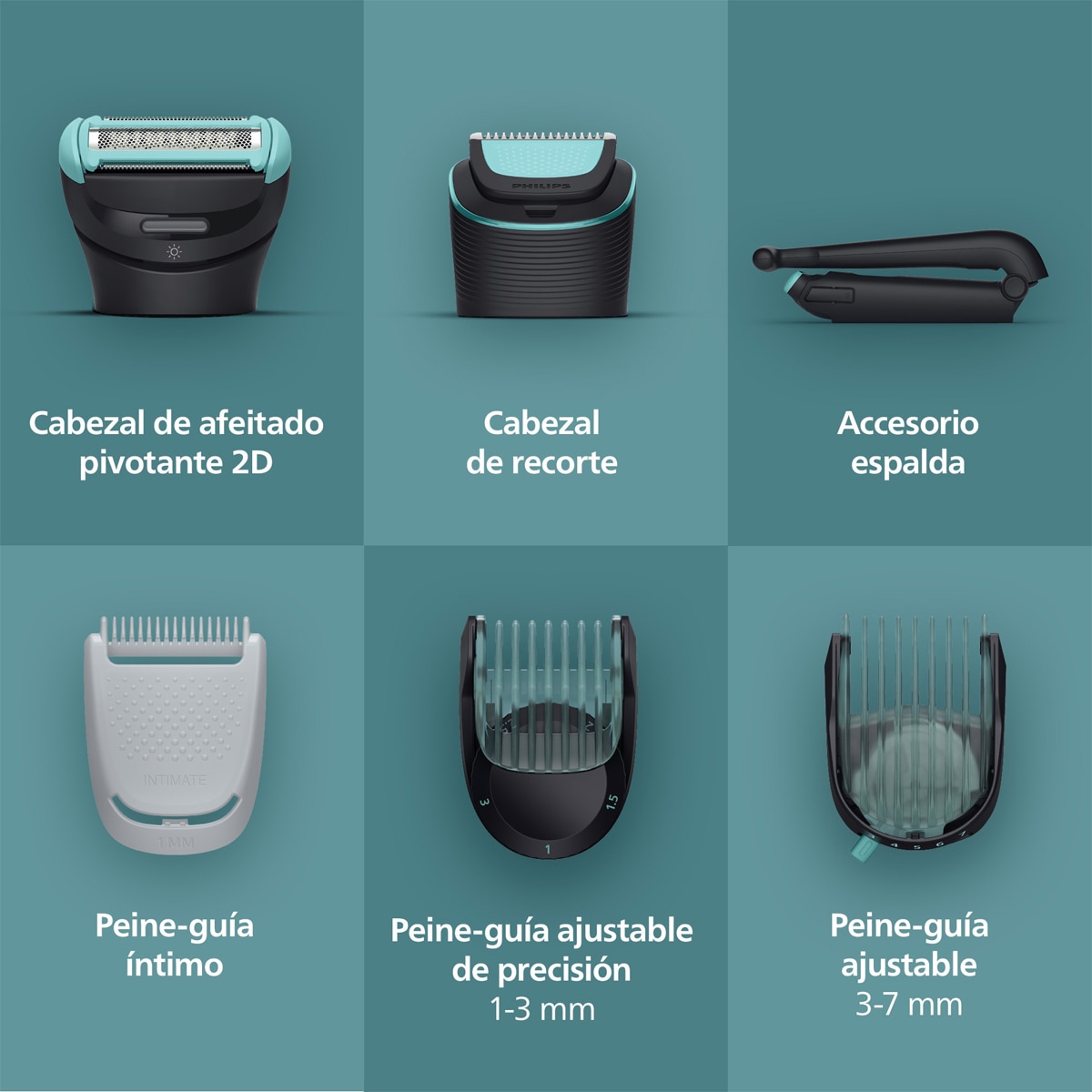 Aparador Corporal Philips Série 7000, BG7480/15, com Sistema de Corte Triple Protect Preto-4