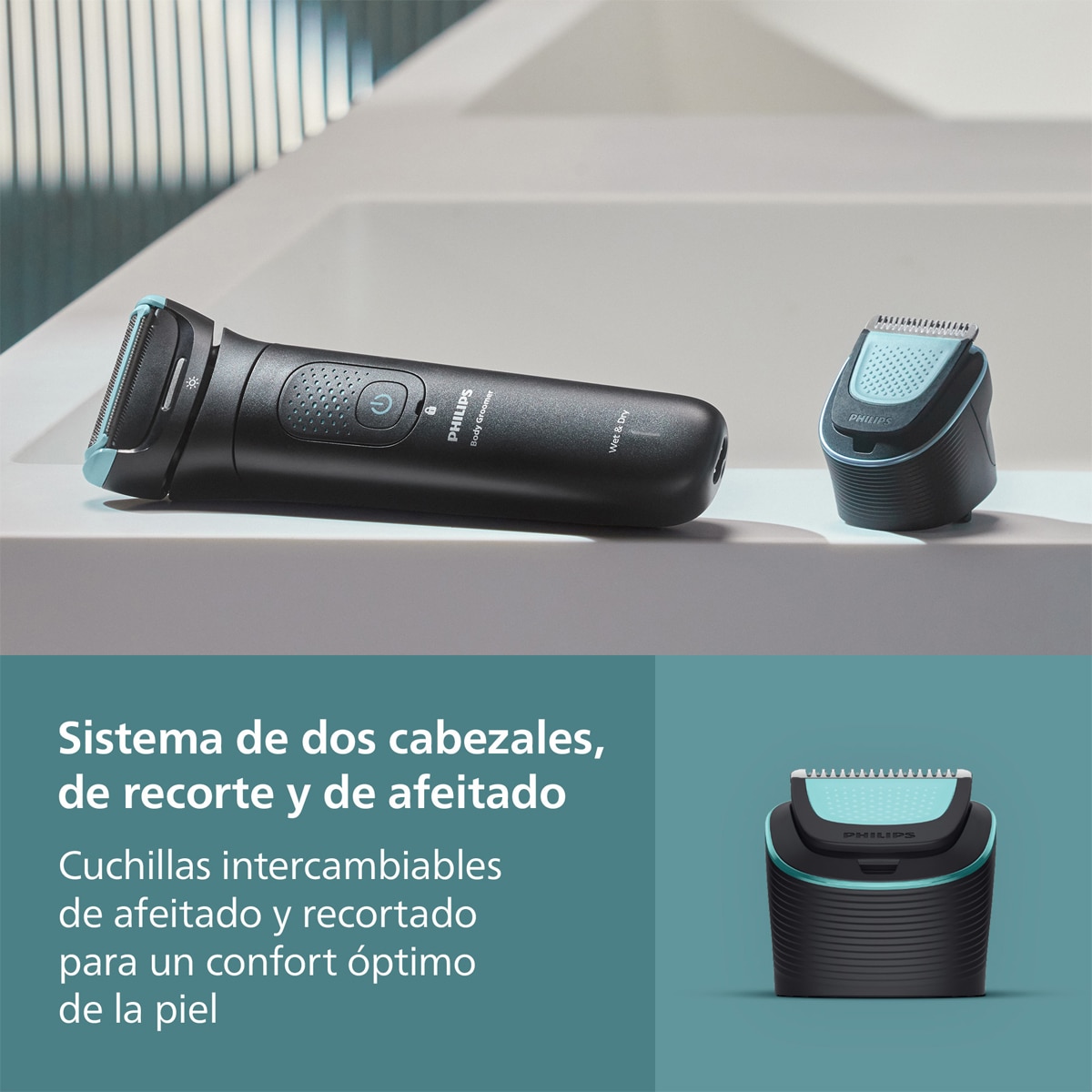 Aparador Corporal Philips Série 7000, BG7480/15, com Sistema de Corte Triple Protect Preto-7