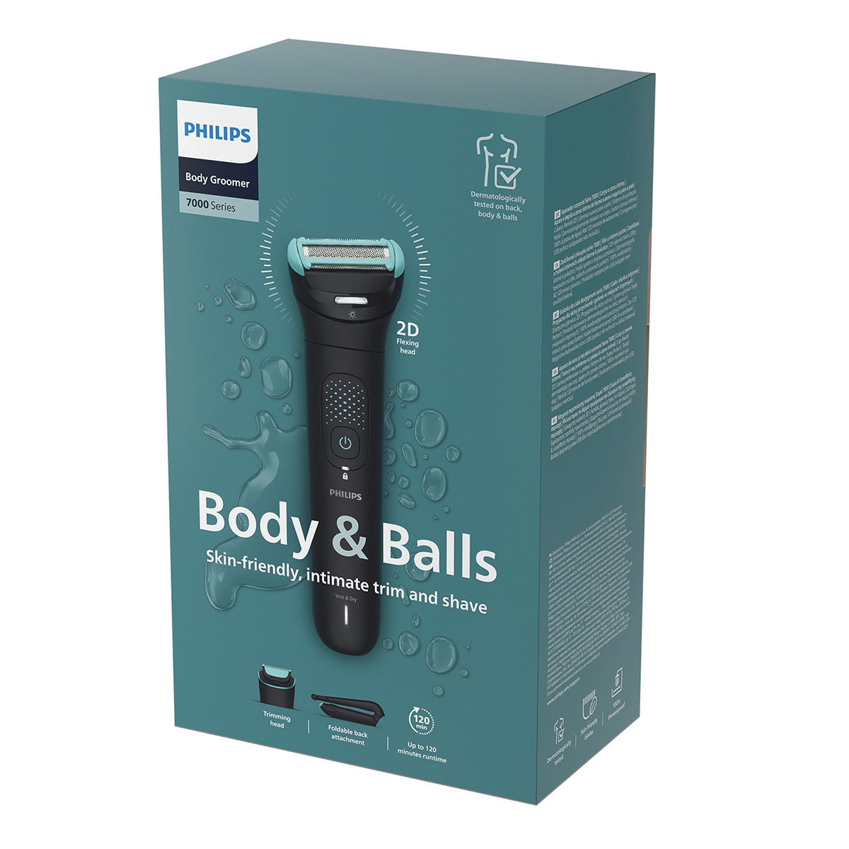 Aparador Corporal Philips Série 7000, BG7480/15, com Sistema de Corte Triple Protect Preto-8
