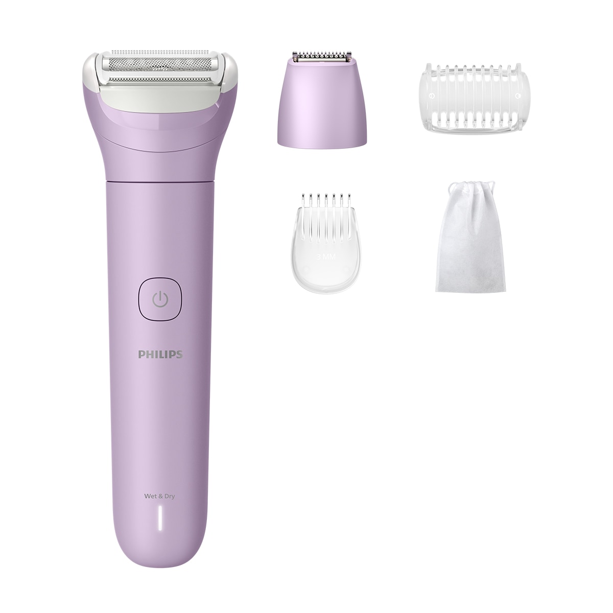 Imagen 0 de Rasuradora Philips S6000, afeitadora corporal mujer, cuerpo, piernas y axilas, uso en seco y mojado, 4 accesorios