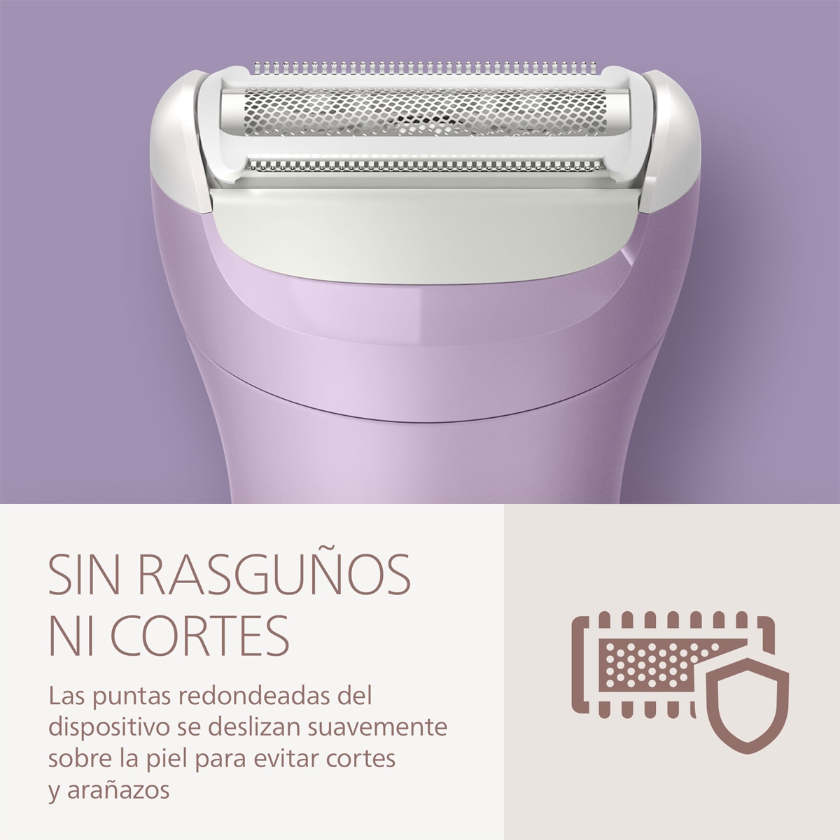 Rasuradora Philips S6000, afeitadora corporal mujer, cuerpo, piernas y axilas, uso en seco y mojado, 4 accesorios Morado-7