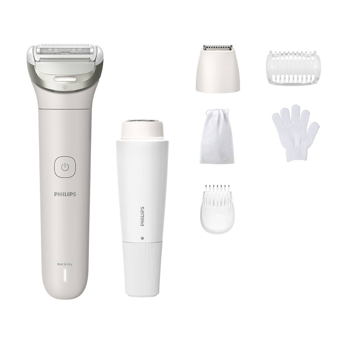Imagen 0 de Rasuradora Philips S8000, afeitadora corporal mujer, depiladora facial, uso en seco y mojado, 6 accesorios