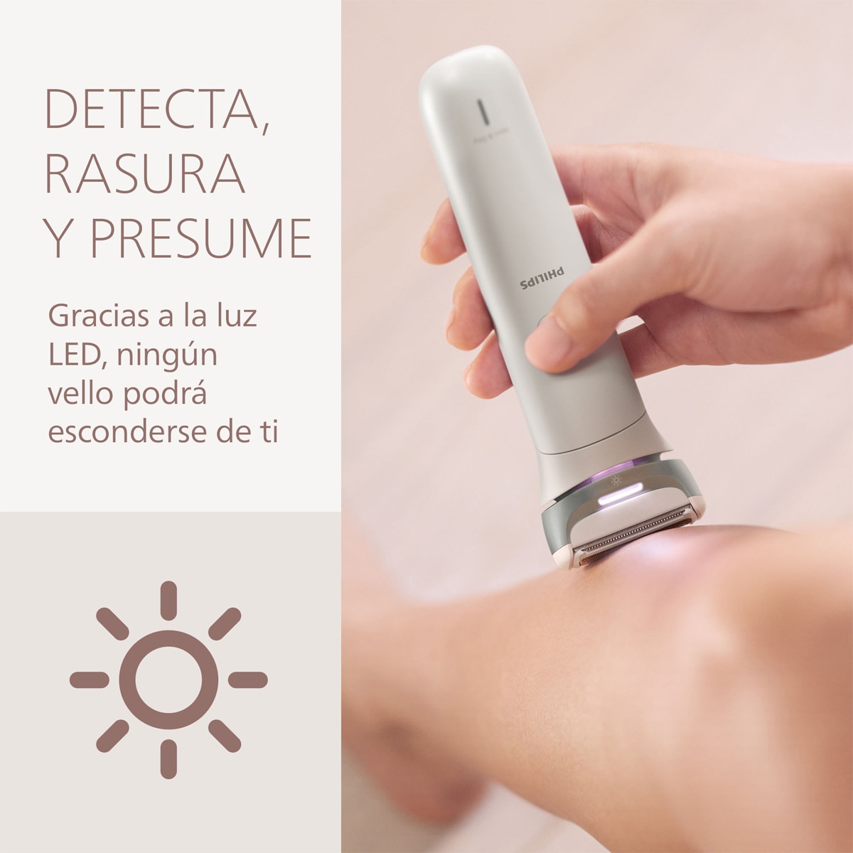 Rasuradora Philips S8000, afeitadora corporal mujer, depiladora facial, uso en seco y mojado, 6 accesorios Blanco-5