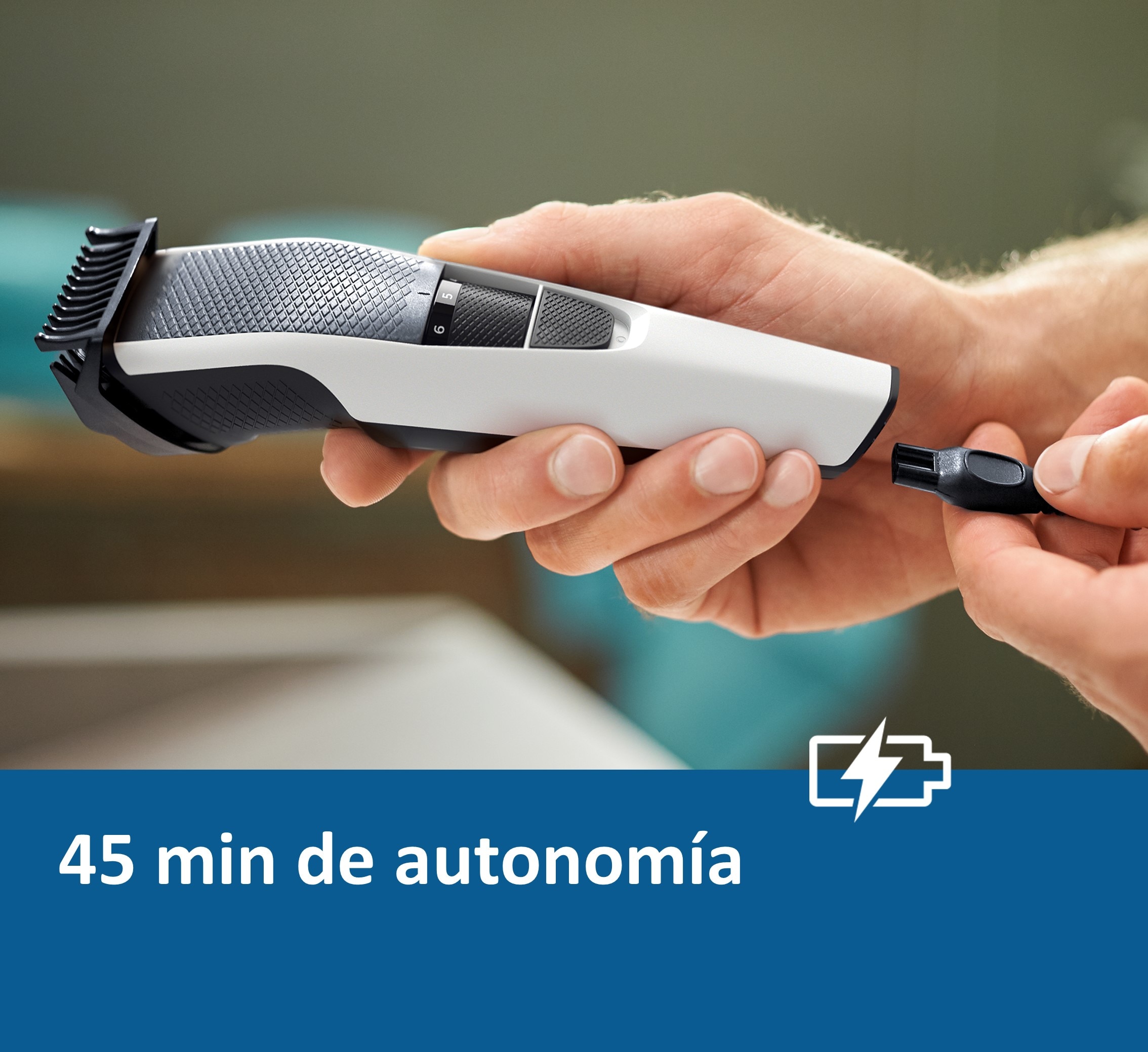 Imagen 8 de Barbero Philips S3000 con 10 posiciones de ajuste - Blanco / Negro Blanco / Negro