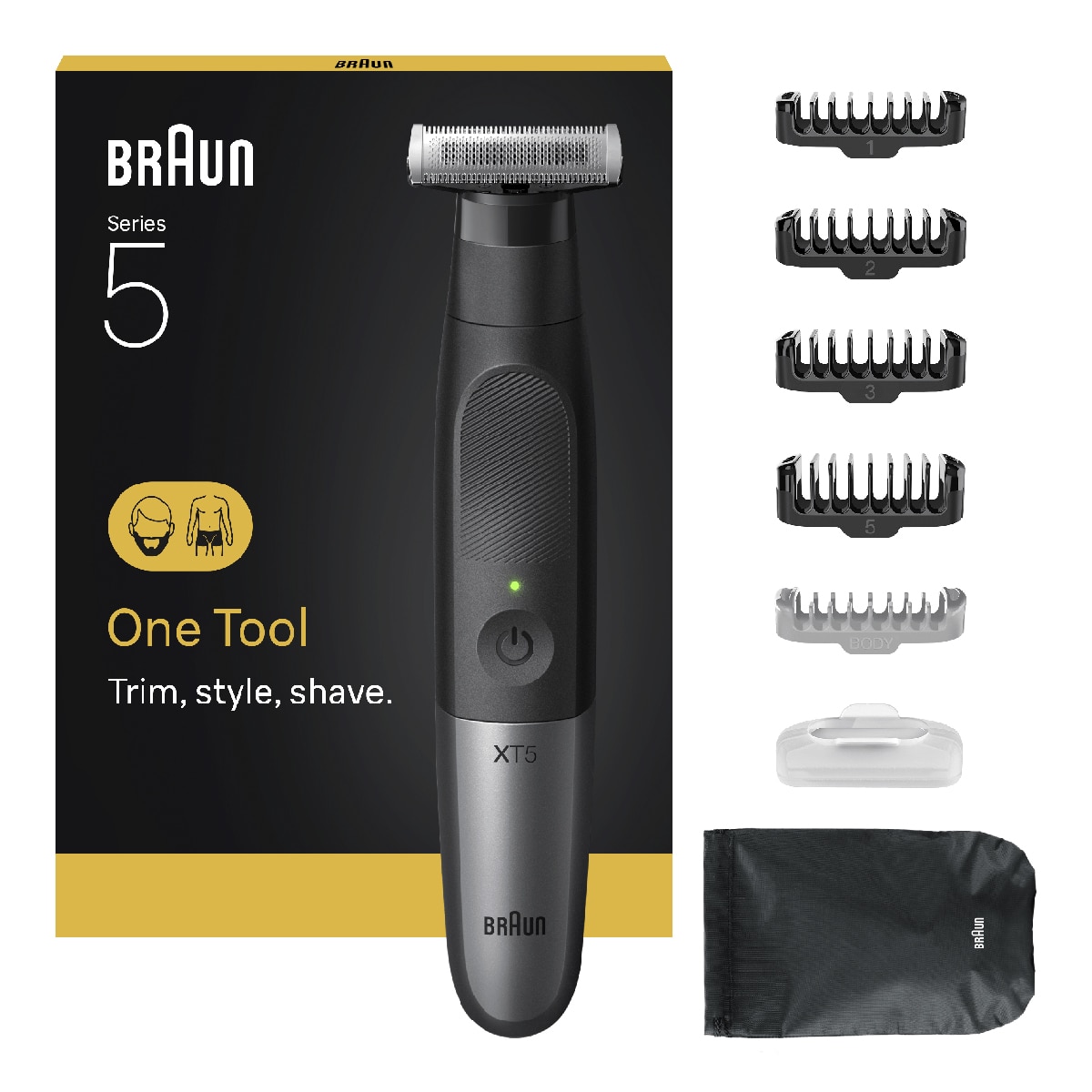 Recortadora corporal  Braun Series X XT5100 con lámina 4D Gris-2