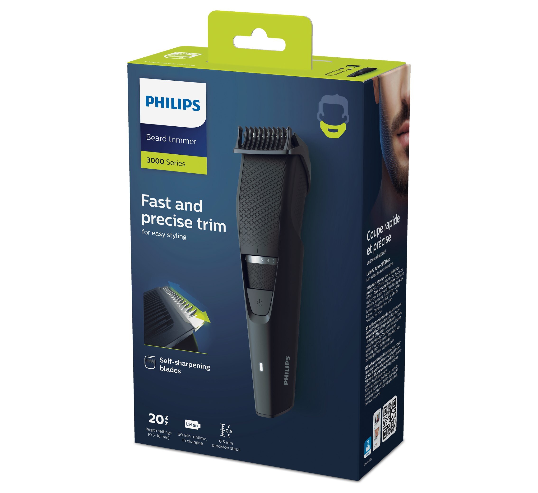 Barbero Philips Series 3000, 20 posiciones de longitud, 60 min de autonomía 10