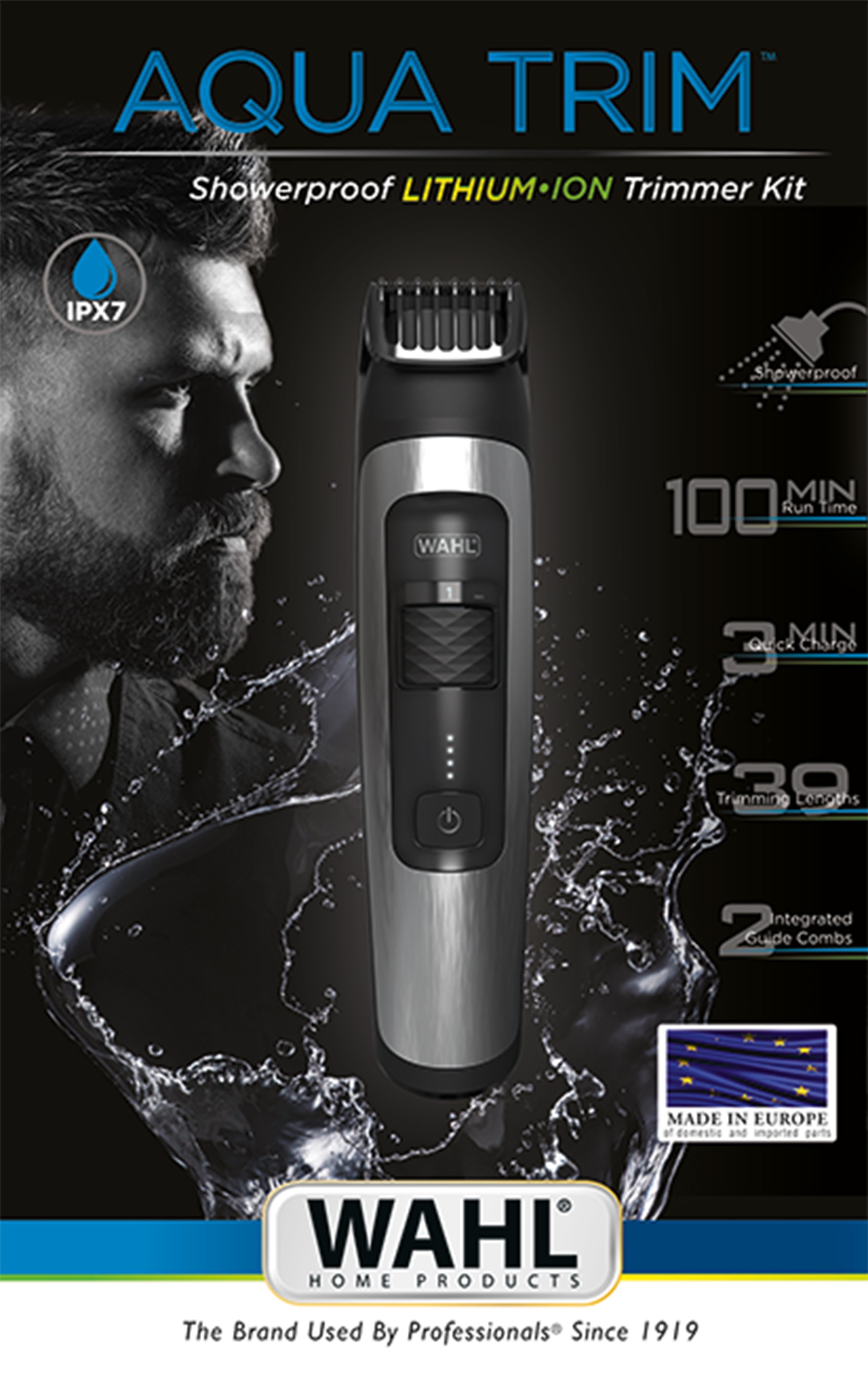 Recortadora y barbero Wahl Aquatrim Wet & Dry Negro-4