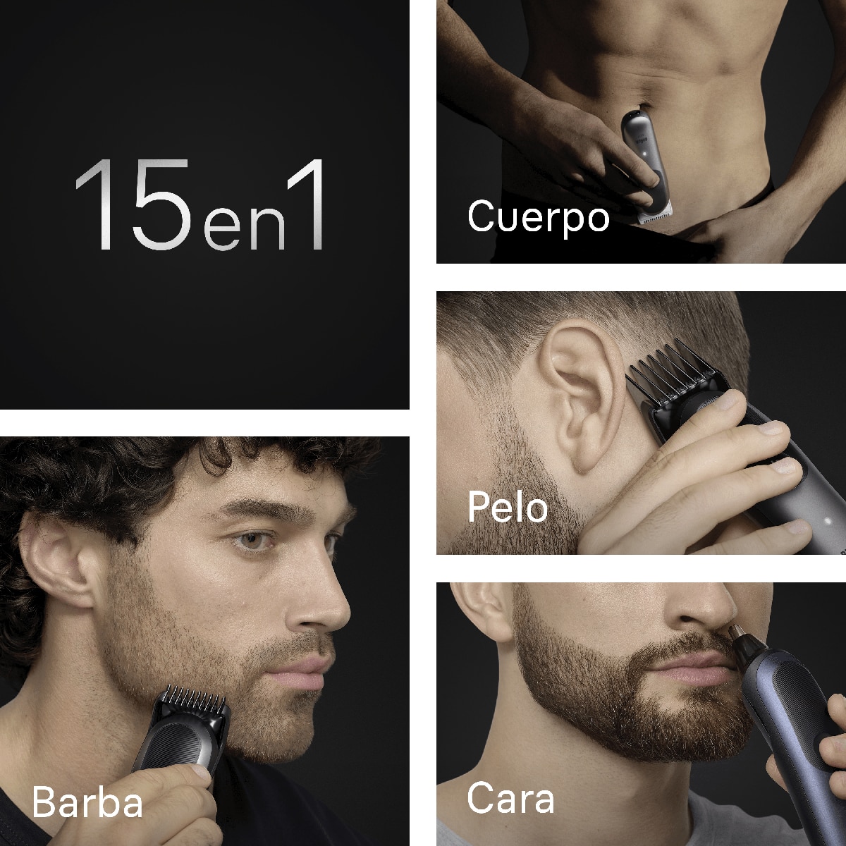 Recortadora corporal Braun Series 7 AIO7580, Todo en uno Azul-5