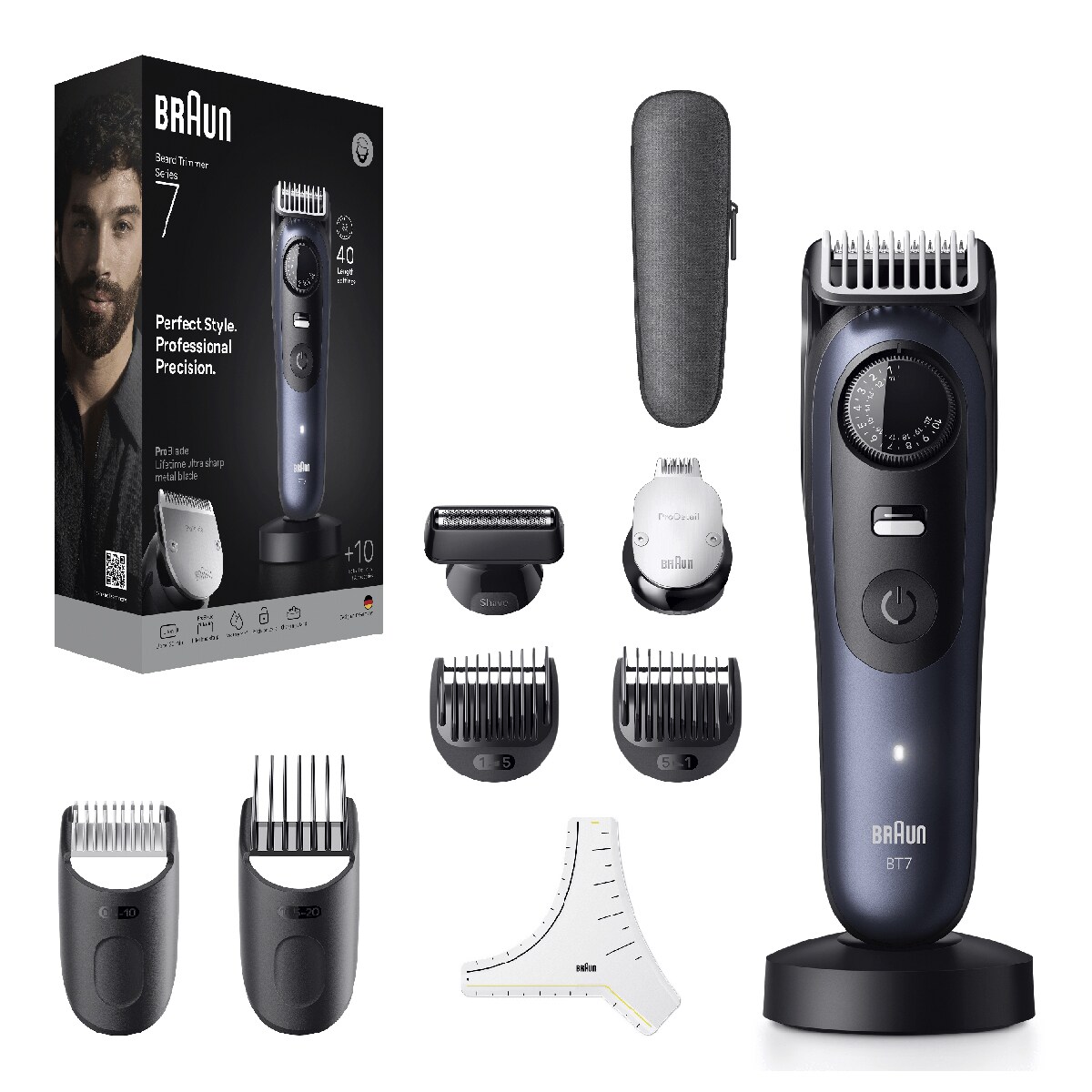 Recortadora Braun Series 7 BT7540 + 10 accesorios Azul-3