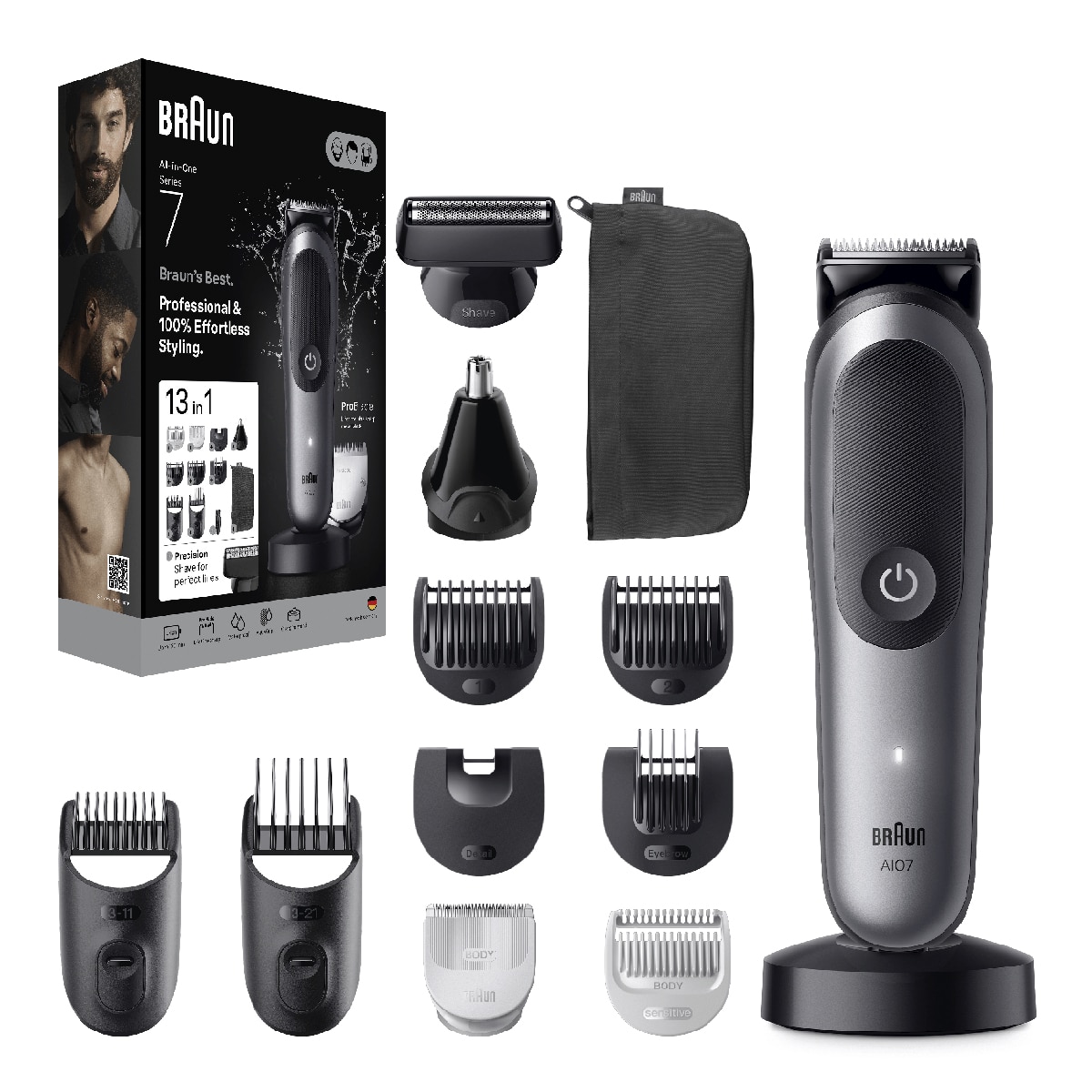 Recortadora Braun Series 7 AIO7560 Todo en uno Negro-3