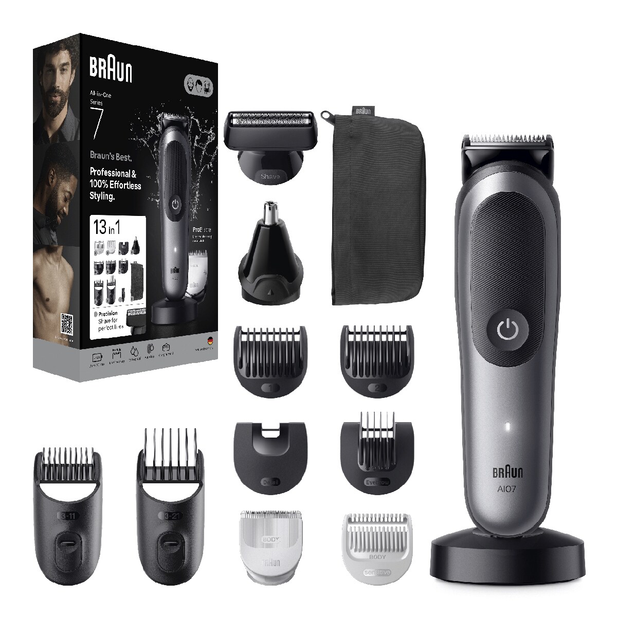 Recortadora Braun Series 7 AIO7560 Todo en uno Negro-3