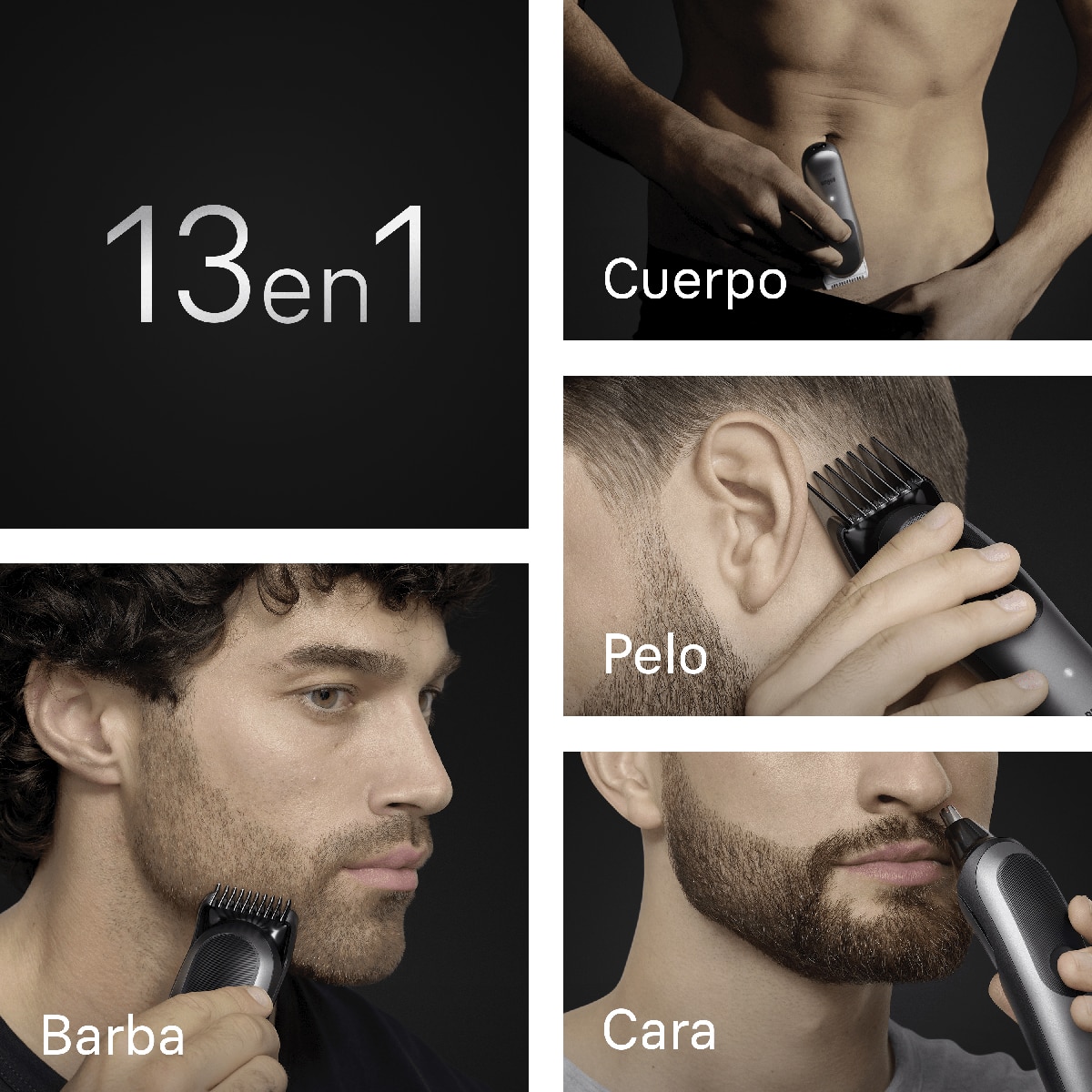 Recortadora Braun Series 7 AIO7560 Todo en uno Negro-5