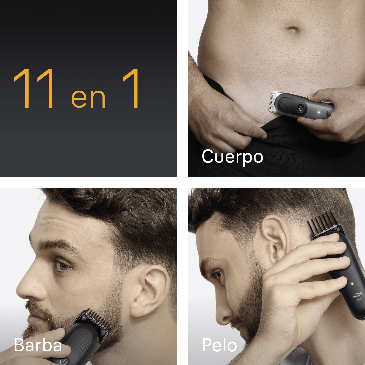 Recortadora Braun Todo En Uno Series 5, Kit 11en1, AIO5560 Gris-5