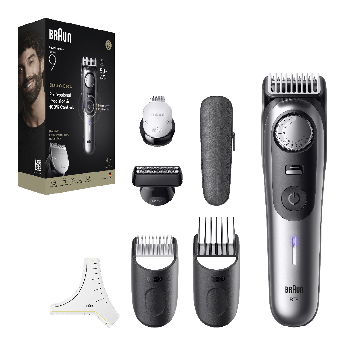 Recortadora Braun Series 9 BT9520 + 7 accesorios Gris-3