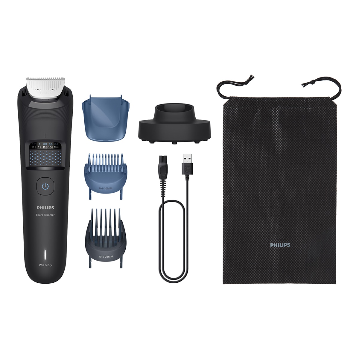 Philips – Barbero Philips Series 5000, recortadora de barba, 40 posiciones de longitud, 100 min autonomía.