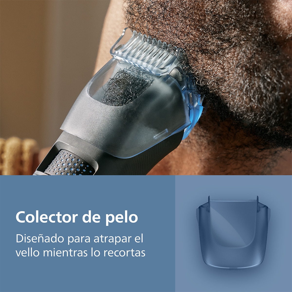 Barbero Philips Series 5000, recortadora de barba, 40 posiciones de longitud, 100 min autonomía Negro-5