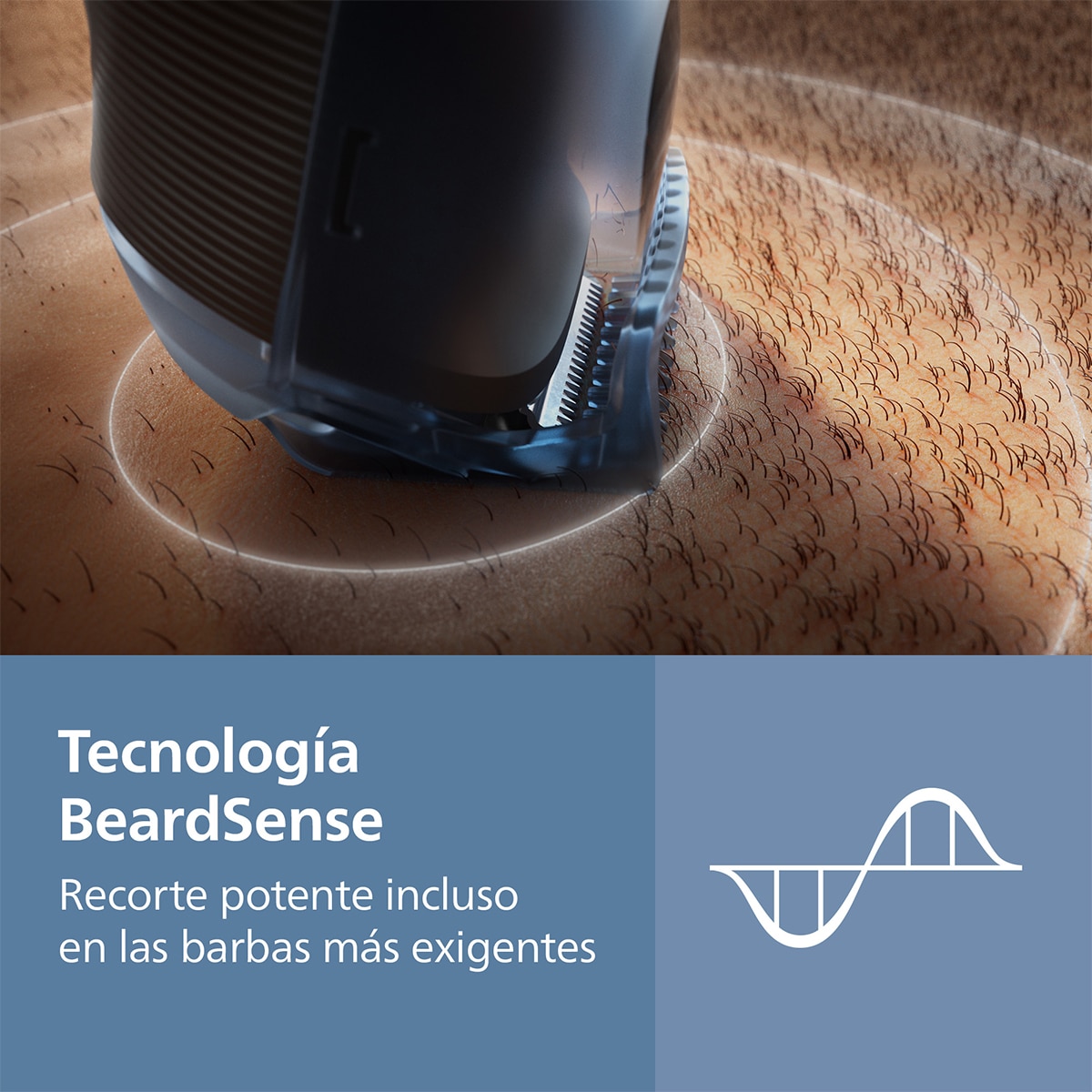 Barbero Philips Series 5000, recortadora de barba, 40 posiciones de longitud, 100 min autonomía Negro-7