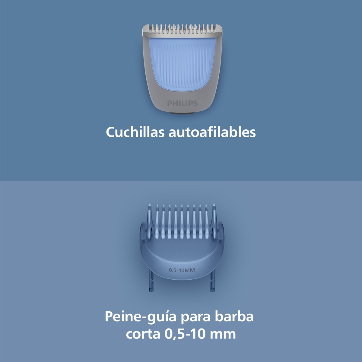 Barbero Philips Series 3000, recortadora de barba, 20 posiciones de longitud, 60 min autonomía Negro-3