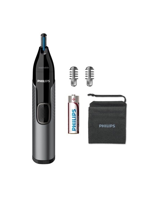 Imagen 0 de Cortapelos nariz, orejas y cejas Philips Serie 3000, lavable y con pilas