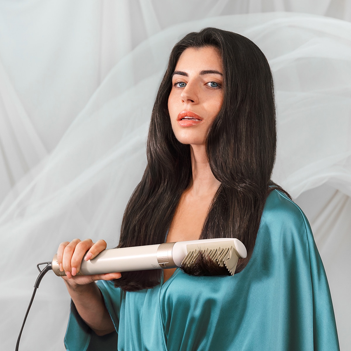 Moldeador Cecotec CeramicCare 14 en1 AirGlamc con 3 velocidades y 3 temperaturas Champagne-10