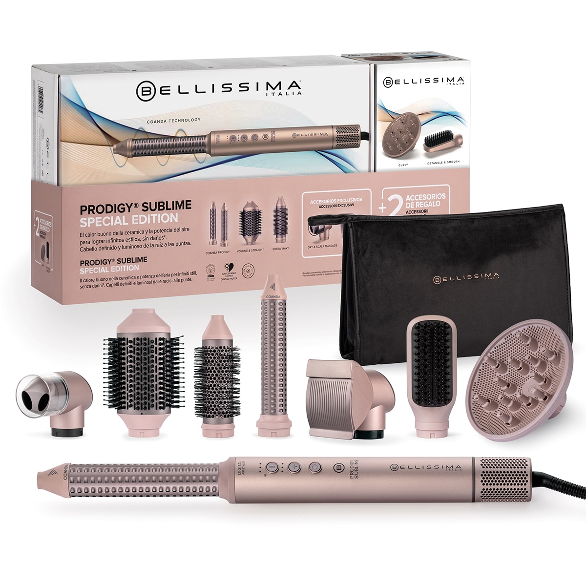 Moldeador de pelo Bellisima Prodigy Sublime con Motor Digital - Rose Nude / Aubergine Rose Nude / Aubergine-12