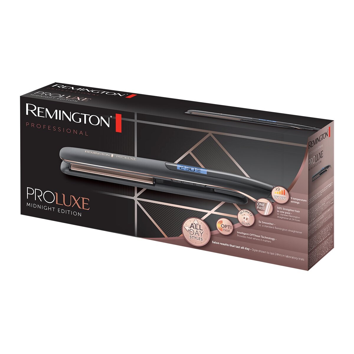Plancha del pelo Remington Proluxe Midnight Edition S9100B 4