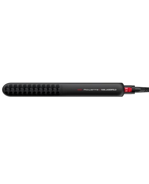 Plancha de pelo Rowenta Optiliss x Karl Lagerfeld con revestimiento Keratin & Glow Negro-3