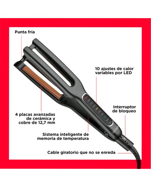 Plancha de pelo Revlon RVST2204 doble placa Negro-2