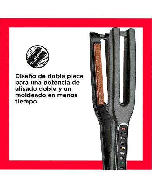 Plancha de pelo Revlon RVST2204 doble placa Negro-4