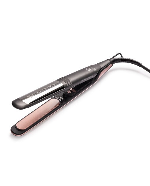 Plancha de pelo Bellissima Creativity multistyle con cerámica diamond y queratina Gris / Rosa-3