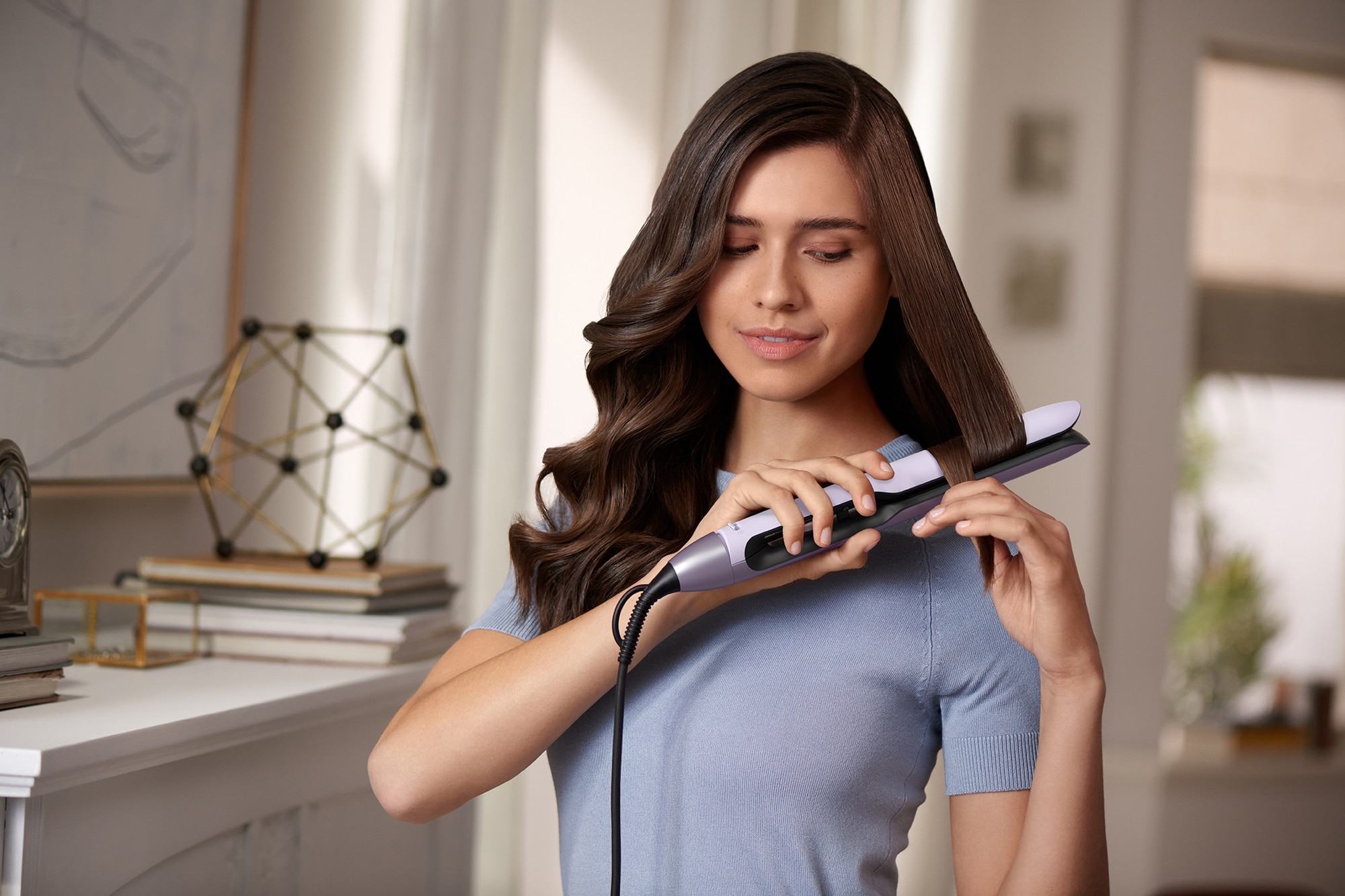 Alisador de Cabelo Philips Serie 5000, com Tecnologia ThermoShield 6