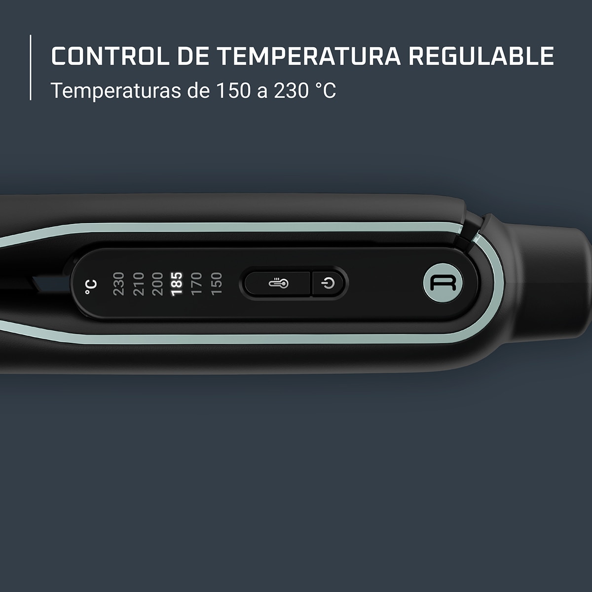 Plancha de pelo y rizador Rowenta Thermostyle 2 en 1, con revestimiento de Titanio Negro-7