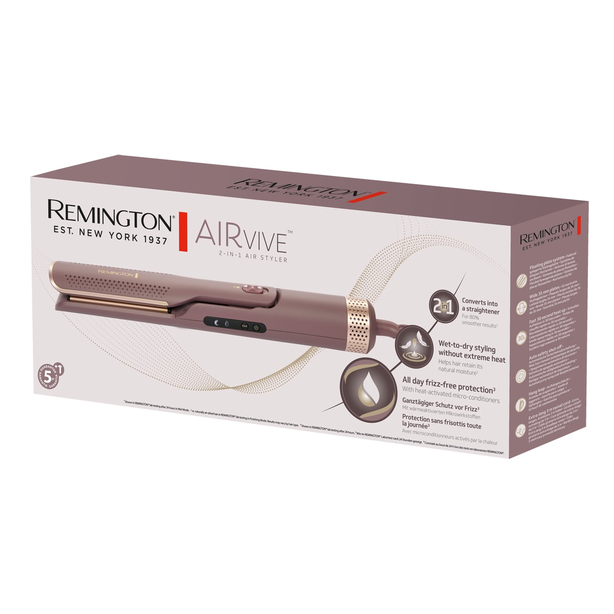 Moldeador de Pelo Remington AIRvive AS8930 Ionic Air Malva-7