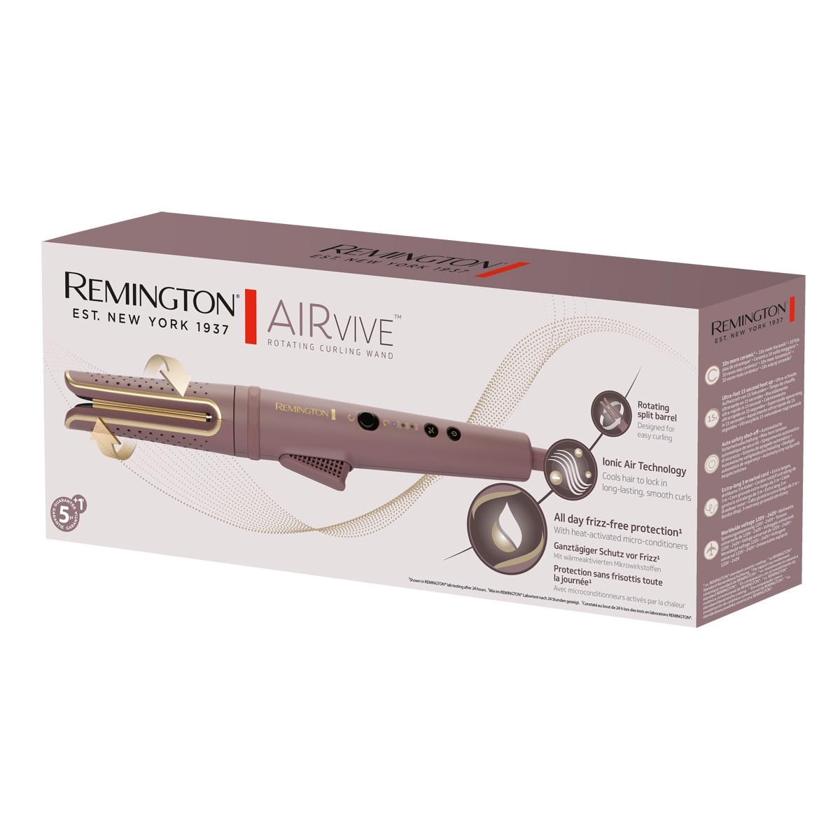 Imagen 2 de Rizador de Pelo Giratorio Remington AIRvive CI8930 ionic Air - Malva Malva