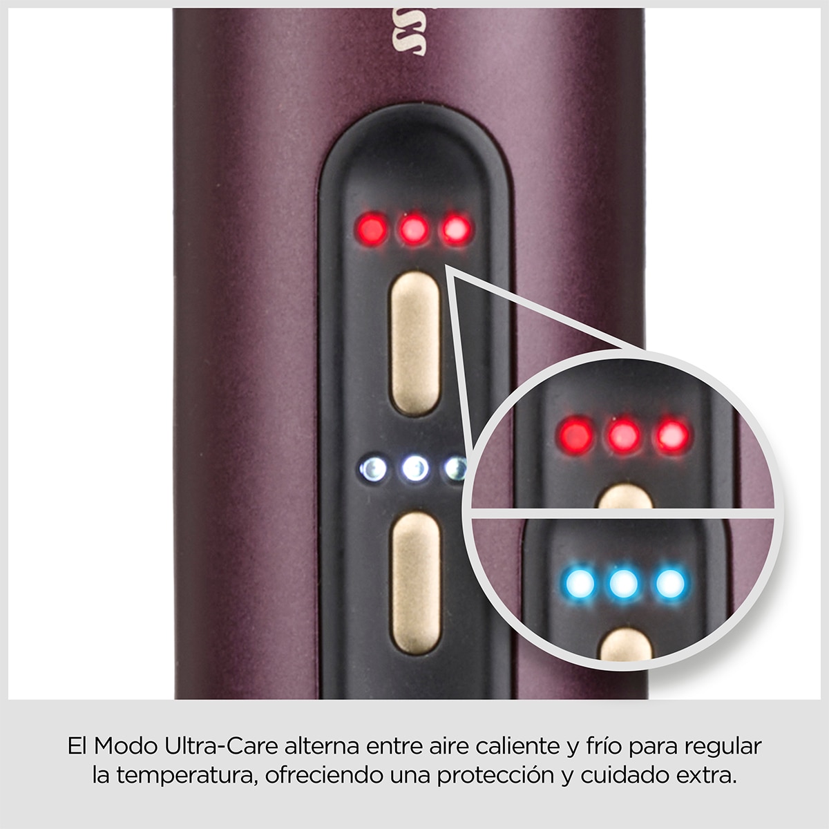 Cepillo alisador BaByliss Air Power Smooth con modo Ultra-Care Dorado-7