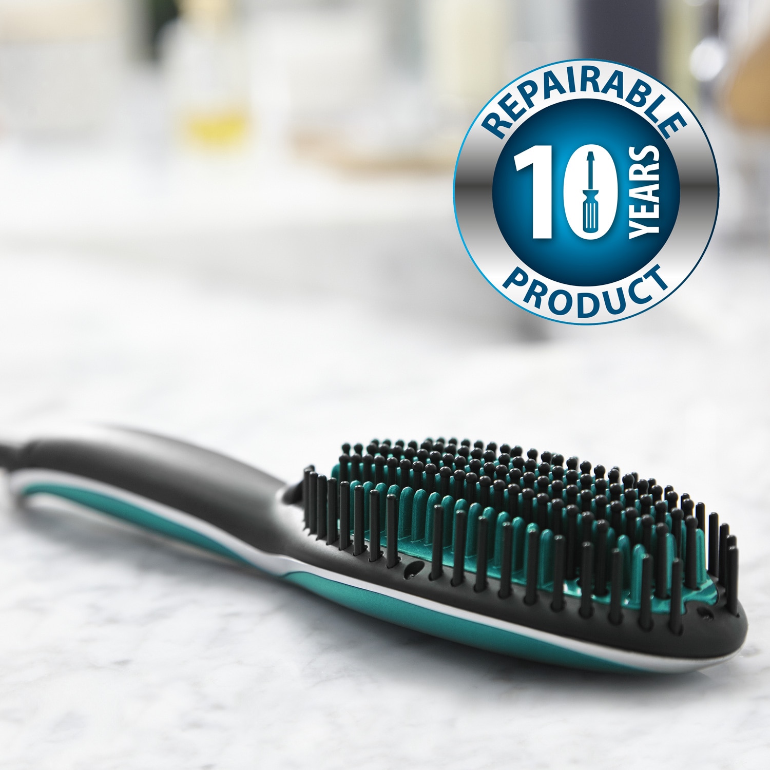 Cepillo alisador Rowenta Power Straight CF5820 generador iones Turquesa-8