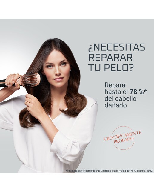 Cepillo reparador Rowenta Hair Therapist CF9940F0 con Tecnología Thermal care Negro / Cobre-4