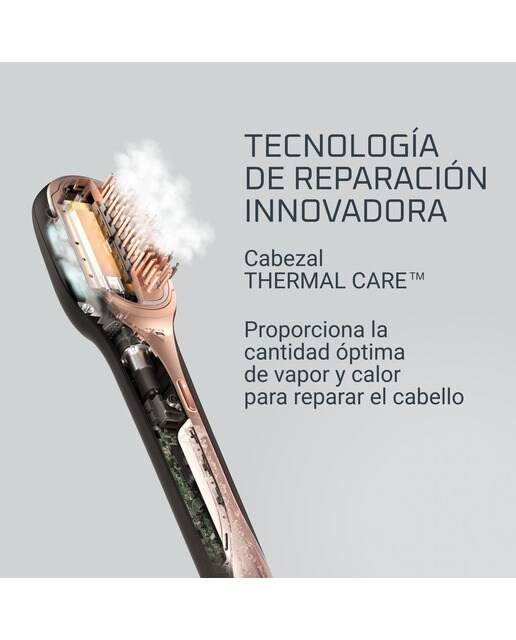 Cepillo reparador Rowenta Hair Therapist CF9940F0 con Tecnología Thermal care Negro / Cobre-7