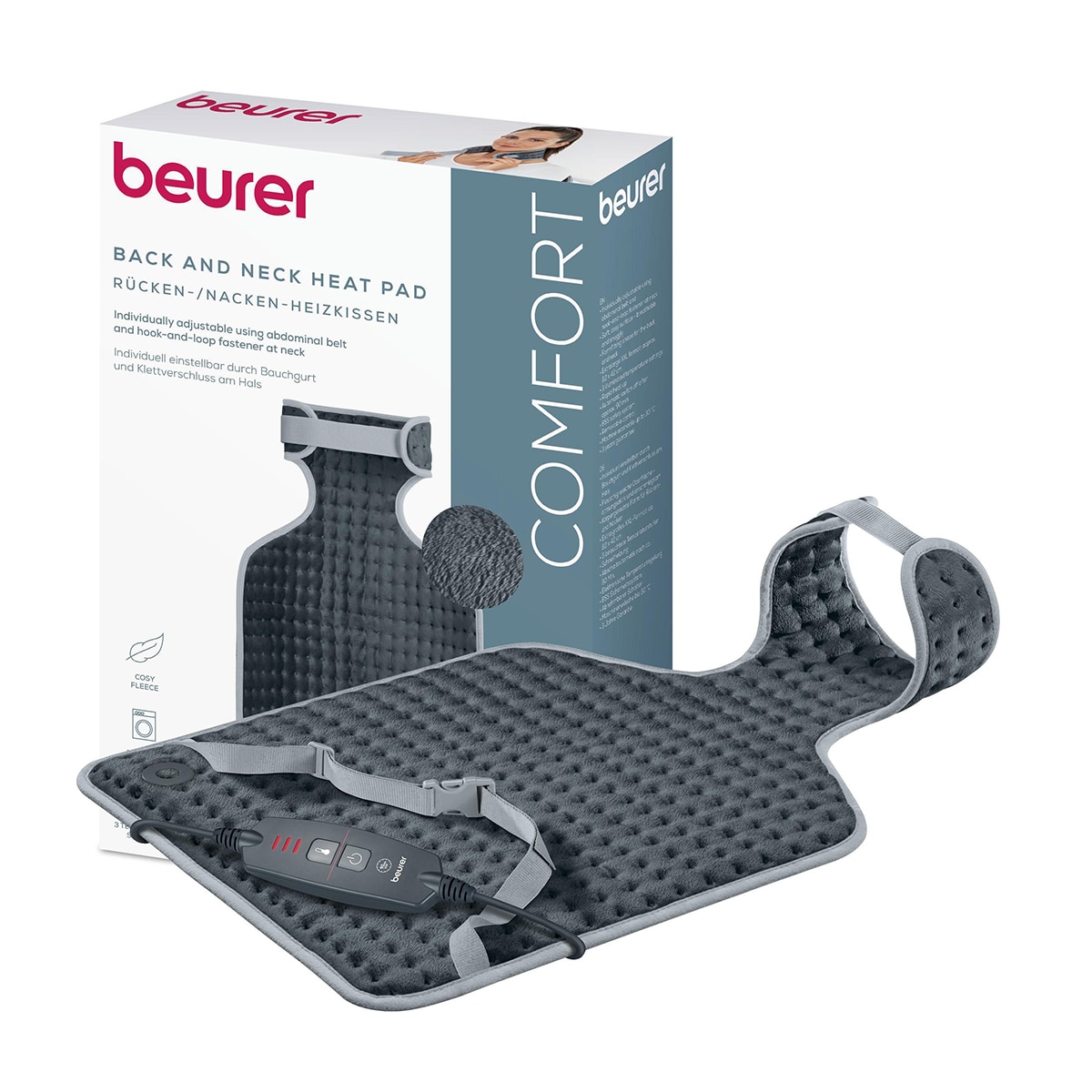 Almohadilla eléctrica Beurer Led cervical /dorsal HK-64 Cosy - Gris marengo Gris marengo-9