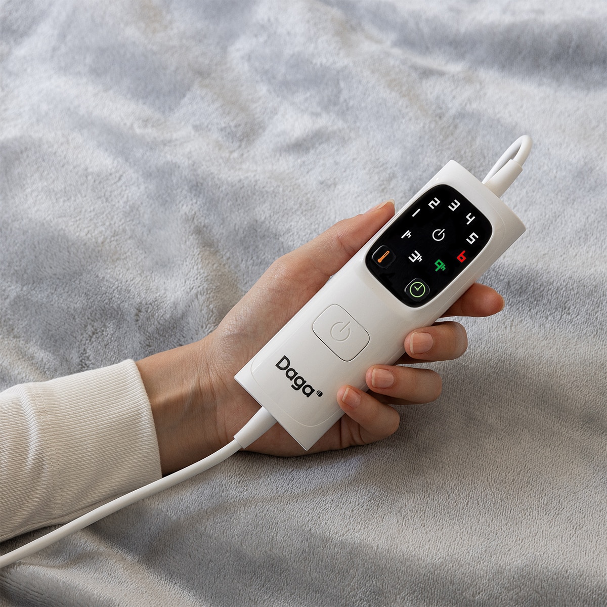 Manta eléctrica Daga relax suave elegante con 6 niveles de temperatura Blanco-4