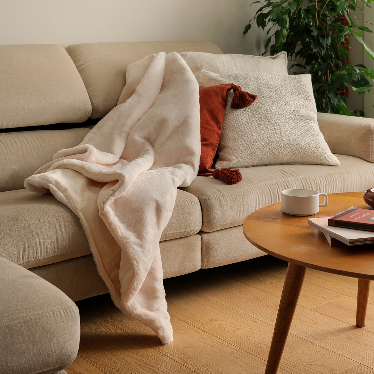 Manta eléctrica Daga relax suave Chic con 6 niveles de temperatura Beige-2