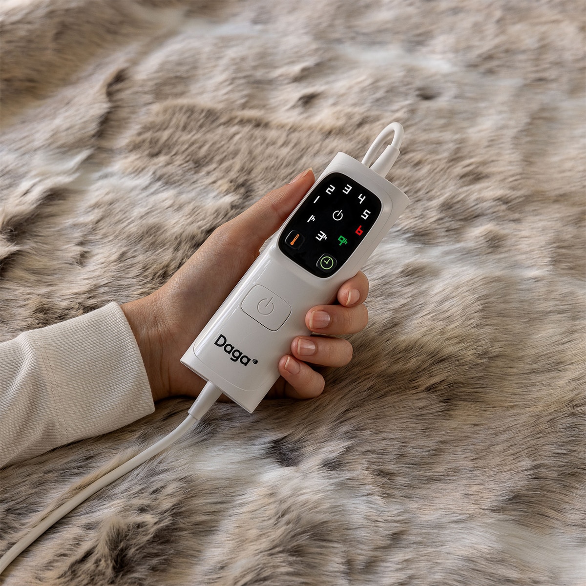 Manta eléctrica Daga relax suave lujo con 6 niveles de temperatura Beige-5
