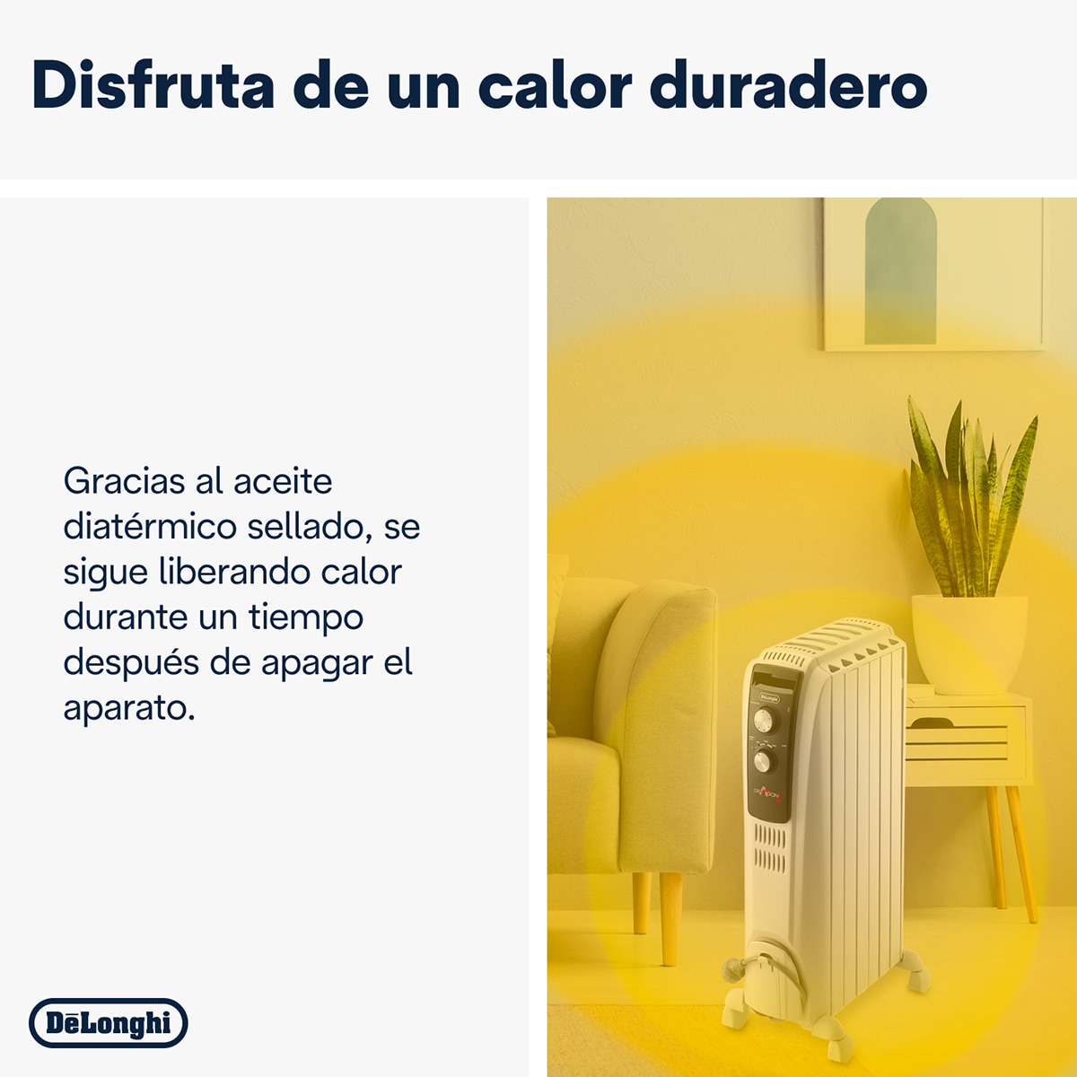 Radiador de aceite De'Longhi TRD4 0615 con 6 elementos 3