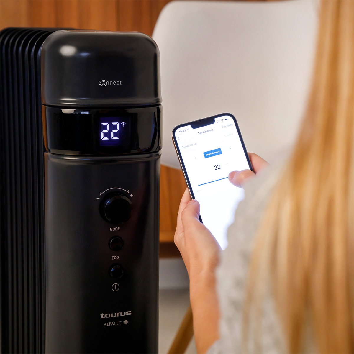 Radiador de aceite Taurus Agadir 2500 Connect WiFi Negro-4