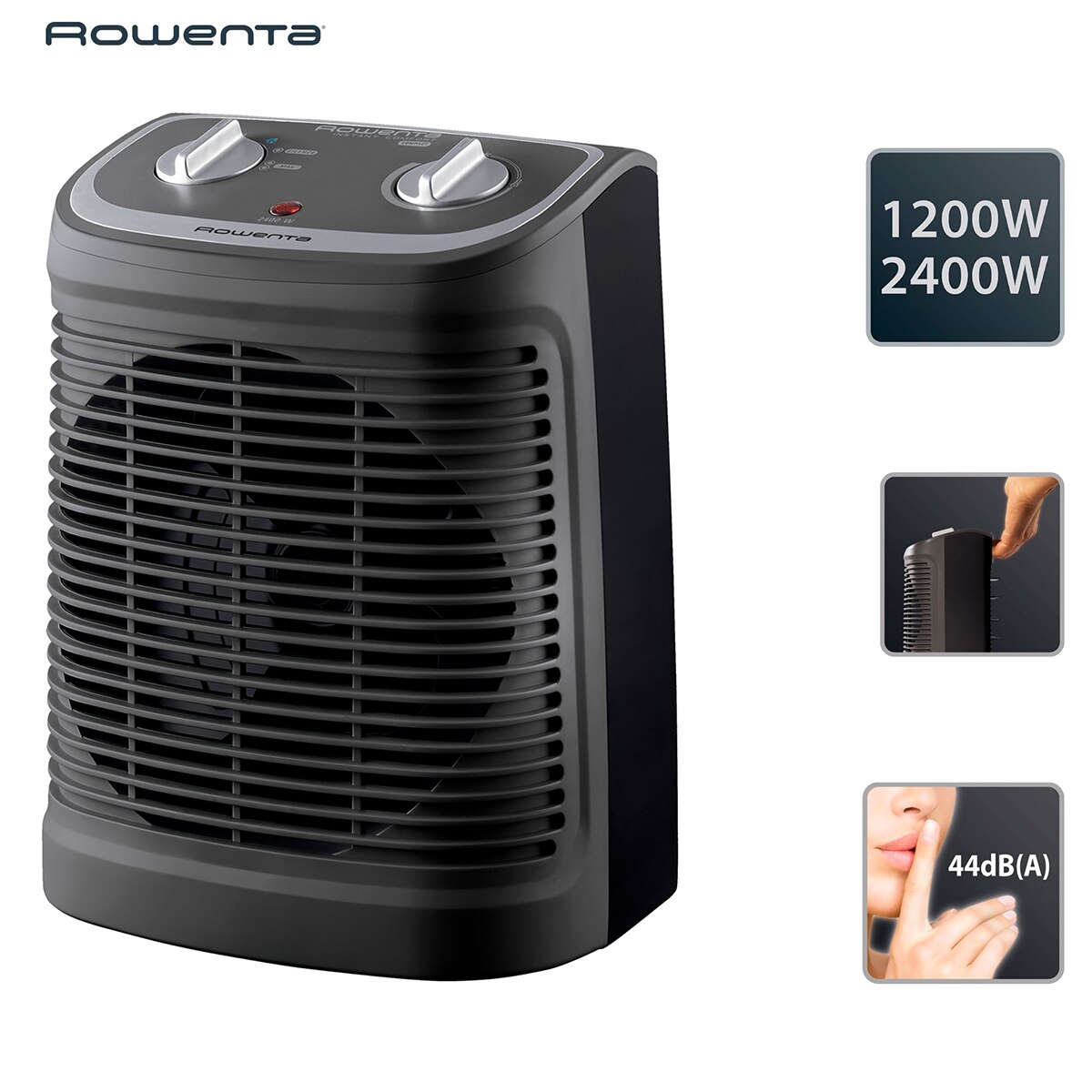 Termoventilador Rowenta SO-2330 con función Silence - Negro Negro-5